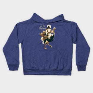 Jesus Riding A Ostrich Kids Hoodie